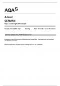 AQA A-level GERMAN Paper 1 Listening Test Transcript 7662-1-T-TRAN-German-A-6Jun23