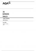 AQA AS GERMAN 7661/2 Paper 2 Writing Mark scheme June 2023 Version: 1.0 Final 