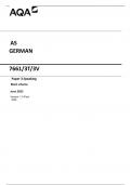 AQA A-level GERMAN 7662&sol;1 Paper 1 Listening&comma; Reading and Writing Mark scheme June 2023 Version&colon; 1&period;0 Final 