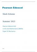 Edexcel AS Mathematics 8MA0/02 Question Paper and Mark Scheme June2023.