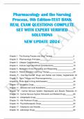 Pharmacology and the Nursing  Process, 9th Edition-TEST BANK  REAL EXAM QUESTIONS COMPLETE  SET WITH EXPERT VERIFIED  SOLUTIONS  NEW UPDATE 2024 