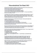 Musculoskeletal Test Bank 2023