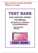 BASIC GERIATRIC NURSING, 7TH EDITION BY PATRICIA A. WILLIAMS TEST BANK ISBN- 9780323554558