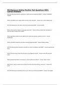 PSI Manicure Online Practice Test Questions With Correct Answers 