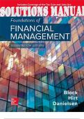 SOLUTIONS MANUAL for Foundations of Financial Management 17th Edition by Stanley Block, Geoffrey Hirt and Bartley Danielsen (Complete 21 Chapters)