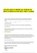 ATI RN ADULT MEDICAL SURGICAL PROCTORED EXAM 2019 | 100% Verified