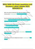 WGU NGN OA Exam questions and Answers Latest Update 2023 GRADED A&plus;