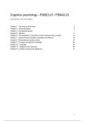 SUMMARY Cognitive psychology; Ch. 1,3-10; 12-13