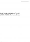 Nr546 Final Exam Study Guide - Nursing (NR546) 2023/2024 Chamberlain Collage.