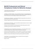 BACB Professional and Ethical Compliance Codes for Behavior Analyst Question and answers already passed 2023/2024