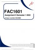 FAC1601 Assignment 5 Semester 1