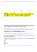    EPA Lead Risk Assessor Exam Study Guide questions and answers latest top score.