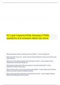    NJ Lead Inspector/Risk Assessor FINAL questions and answers latest top score.