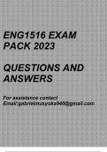 ENG1516 Exam pack 2023