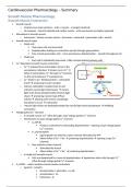 Intermediate Pharmacology (PHAR0009) Notes - Cardiovascular Pharmacology