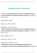 Movement Science II Final Exam 2023 with complete solution
