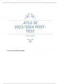 ATLS 10 2023/2024 POST-TEST Questions and Answers