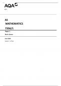 AQA AS  MATHEMATICS 7356&sol;1 Paper 1 Mark scheme June 2023  Version&colon; 1&period;0 Final 