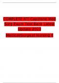 COMPLETE ATI Capstone Med Surg Exam Test Bank Latest Update 2023  Medical&sol;Surgical Nursing II 