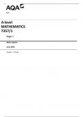  AQA  A-level  MATHEMATICS   7357/1  Paper 1  Mark scheme June 2023  Version: 1.0 Final 