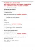 NURS6512 FINAL EXAM HEALTH ASSESSMENT&period;2023&sol;2024 100&percnt;CORRECT 45QUESTIONS AND ANSWERS&period;GRADED A&plus; WALDEN UNIVERSITY&period; 