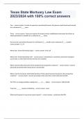 Texas State Mortuary Law Exam 2023&sol;2024 with 100&percnt; correct answers