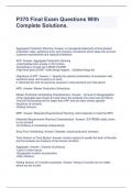 P370 Final Exam Questions With Complete Solutions&period;