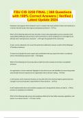 FSU CIS 3250 FINAL &vert; 360 Questions with 100&percnt; Correct Answers &vert; Verified &vert; Latest Update 2024 &vert; 35 Pages