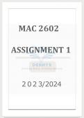 MAC2602-ASSIGNMENT-1-SEMESTER-2 with 100&percnt; Answered &lpar;Graded A&plus;&rpar;