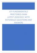 ATI FUNDAMENTALS  PROCTORED EXAM  LATEST 2020/2021 WITH  RATIONALES QUESTIONS AND  ANSWERS