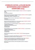 COMLEX LEVEL 2 EXAM BANK QUESTIONS AND CORRECT ANSWERS 2023