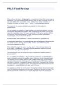 PALS Final Review  EXAM  questions  and  answers  100&percnt; solved