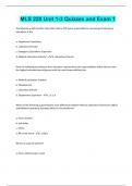 MLS 220 Unit 1-3 Quizzes and Exam 1  | Questions with 100% Correct Answers | Verified | 36 Pages