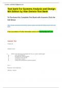 Test&lowbar;bank&lowbar;For&lowbar;Systems&lowbar;Analysis&lowbar;and&lowbar;Design&lowbar;6th&lowbar;Edition&lowbar;by&lowbar;Alan&lowbar;Dennis