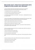 MED SURG QUIZ 1 PRACTICE QUESTIONS WITH COMPLETE SOLUTIONS 100% 2023/2024 