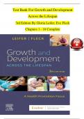 TEST BANK For Growth and Development Across the Lifespan, 3rd Edition By Gloria Leifer; Eve Fleck, Verified Chapters 1 - 16, Complete Newest Version