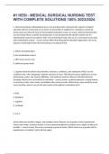 &num;1 HESI - MEDICAL SURGICAL NURSING TEST WITH COMPLETE SOLUTIONS 100&percnt; 2023&sol;2024 