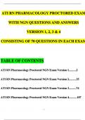 2023 ATI RN PHARMACOLOGY PROCTORED EXAM VERSION 1, 2, 3 & 4, WITH NGN QUESTIONS AND VERIFIED ANSWERS / A+ GRADE