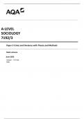 AQA A-LEVEL SOCIOLOGY 7192/3  Paper 3 Crime and Deviance with Theory and Methods  Mark scheme  June 2023  Version: 1.0 Final 