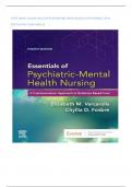 Essentials of Psychiatric Mental Health Nursing&colon; A Communication Approach to Evidence-Based Care&comma; 4e TEST BANK