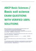 LATEST 2023-2024 ABCP Basic Sciences &sol; Basic soil science EXAM QUESTIONS WITH VERIFIED 100&percnt; SOLUTIONS