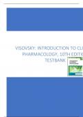 VISOVSKY&colon; INTRODUCTION TO CLINICAL  PHARMACOLOGY&comma; 10TH EDITION TESTBANK