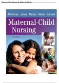 Maternal Child Nursing 5th Edition :Test Bank For Maternal Child Nursing, 5th Edition by McKinney. Latest Updated A+ Score Solution Guide: 100% Verified Questions & Answers : All Chapters