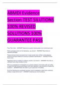 LATEST ABMDI Evidence Section TEST SOLUTIONS&lpar;A&plus; GUARANTEE&rpar;