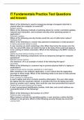  IT Fundamentals Practice Test Questions and Answers