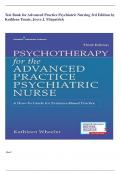 Wheeler TEST BANK FOR Psychotherapy for the Advanced Practice Psychiatric Nurse: A How-To Guide for Evidence-Based Practice 3rd Edition 