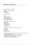 BIOL 301 Final Exam Questions And Answers 