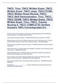 TNCC, Tncc, TNCC Written Exam, TNCC Written Exam, TNCC class, TNCC/TCRN, TNCC Written Exam Review, TNCC, TNCC Skill Demonstration, Tncc, TNCC, TNCC EXAM, TNCC Written Exam, TNCC Written Exam, Tncc, TNCC, Trauma Nursing II, TNCC COMPLETE| Verified Answers 