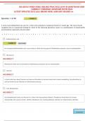 RN ADULT MED SURG ONLINE PRACTICE 2019 B QUESTIONS AND CORRECT VERIFIED ANSWERS WITH NGN LATEST UPDATES 2023 &lpar;ALL BRAND NEW&rpar; ALREADY GRADED A&plus;