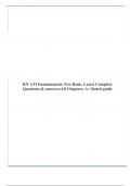 RN ATI Fundamentals Test Bank, Latest Complete Questions & answers;All Chapters, A+ Rated guide .